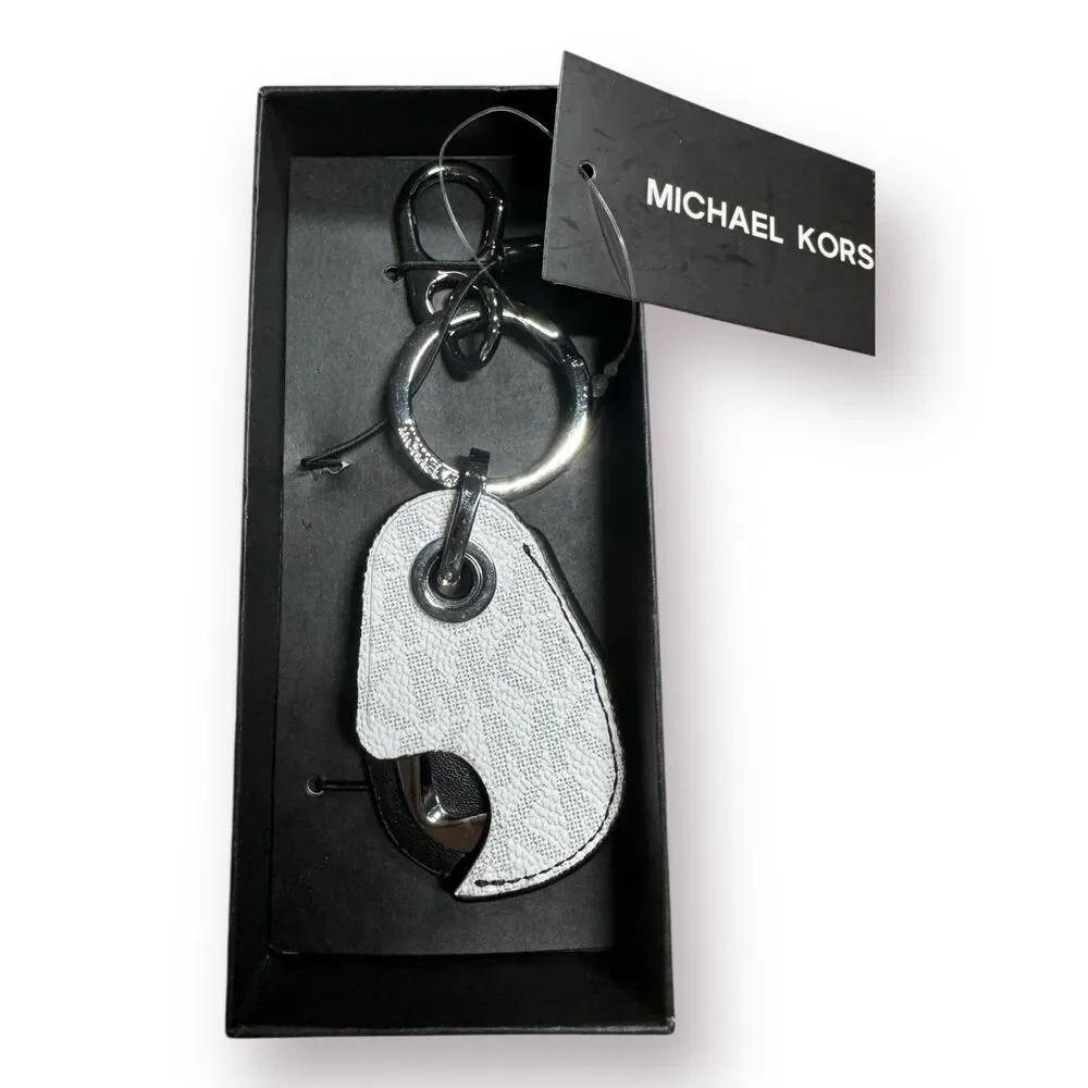Michael Kors‎ Men's Harrison Leather Bottle Opener Key Fob Gift Box Set